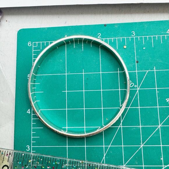 Vera Bradley Women's Silver Tone Black Enamel Narrow Bangle Bracelet - Picture 9 of 9